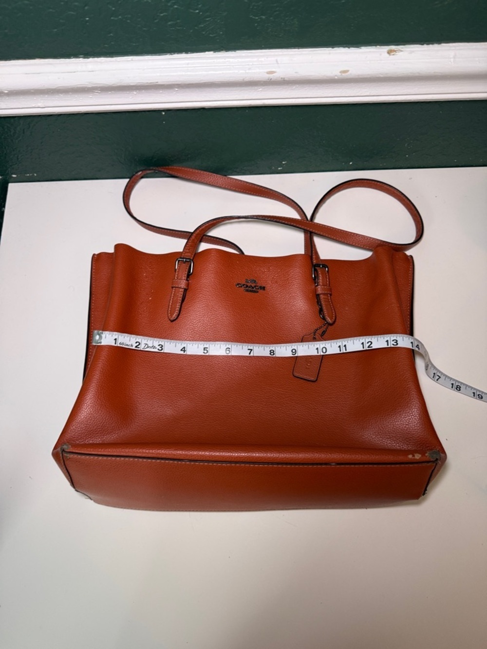 Coach Mollie Pebble Leather Tote Bag - Picture 15 of 15